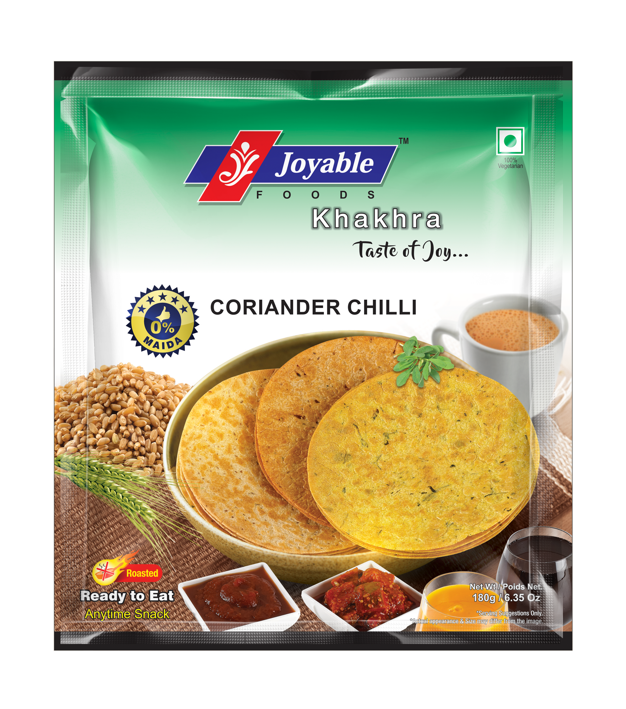 Coriander Chilly Khakhra (Kothmir Marcha)