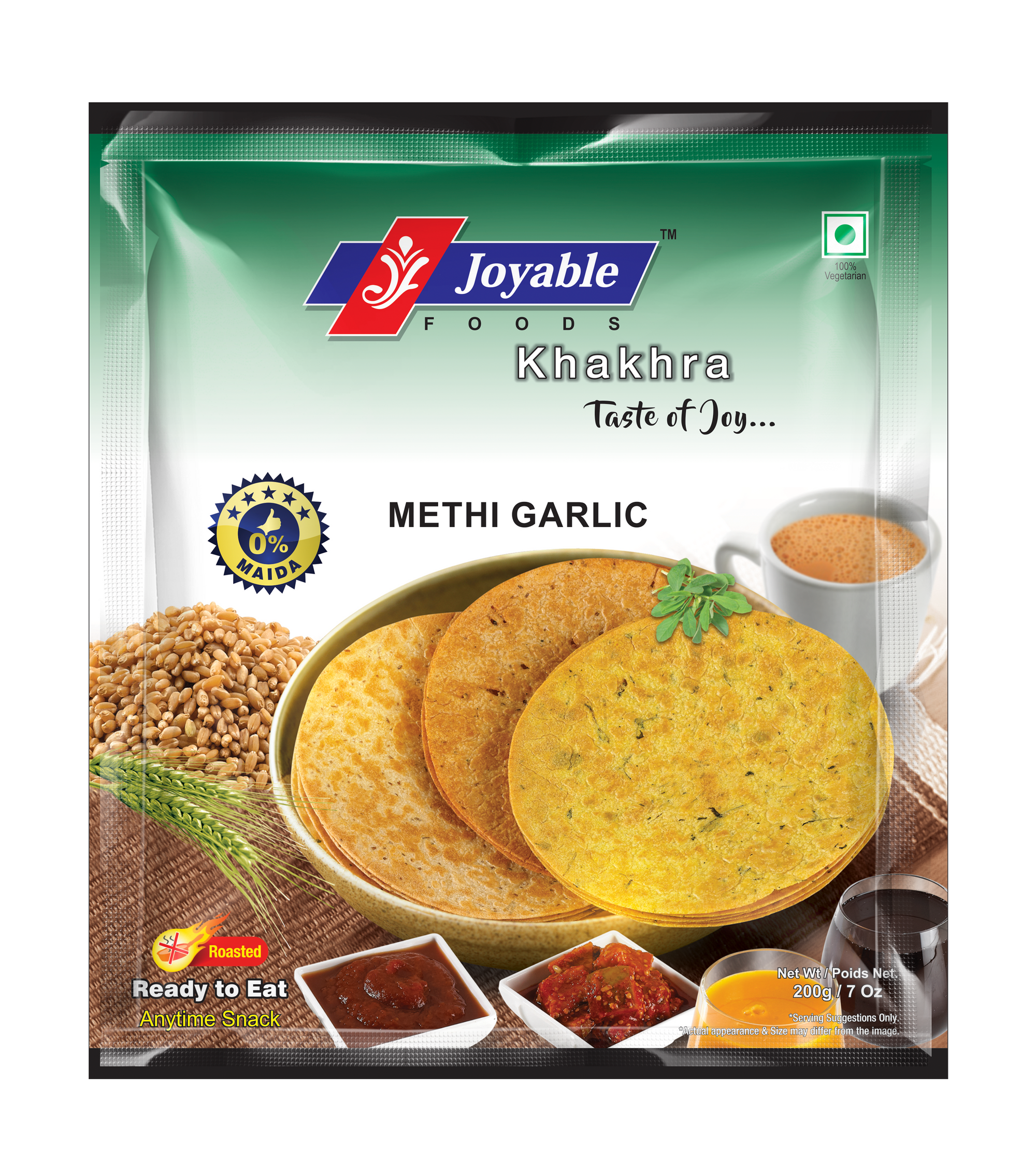 Methi Garlic Khakhra